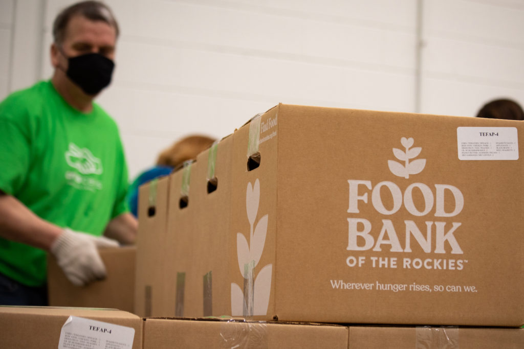 Food bank volunteer